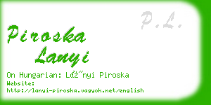 piroska lanyi business card